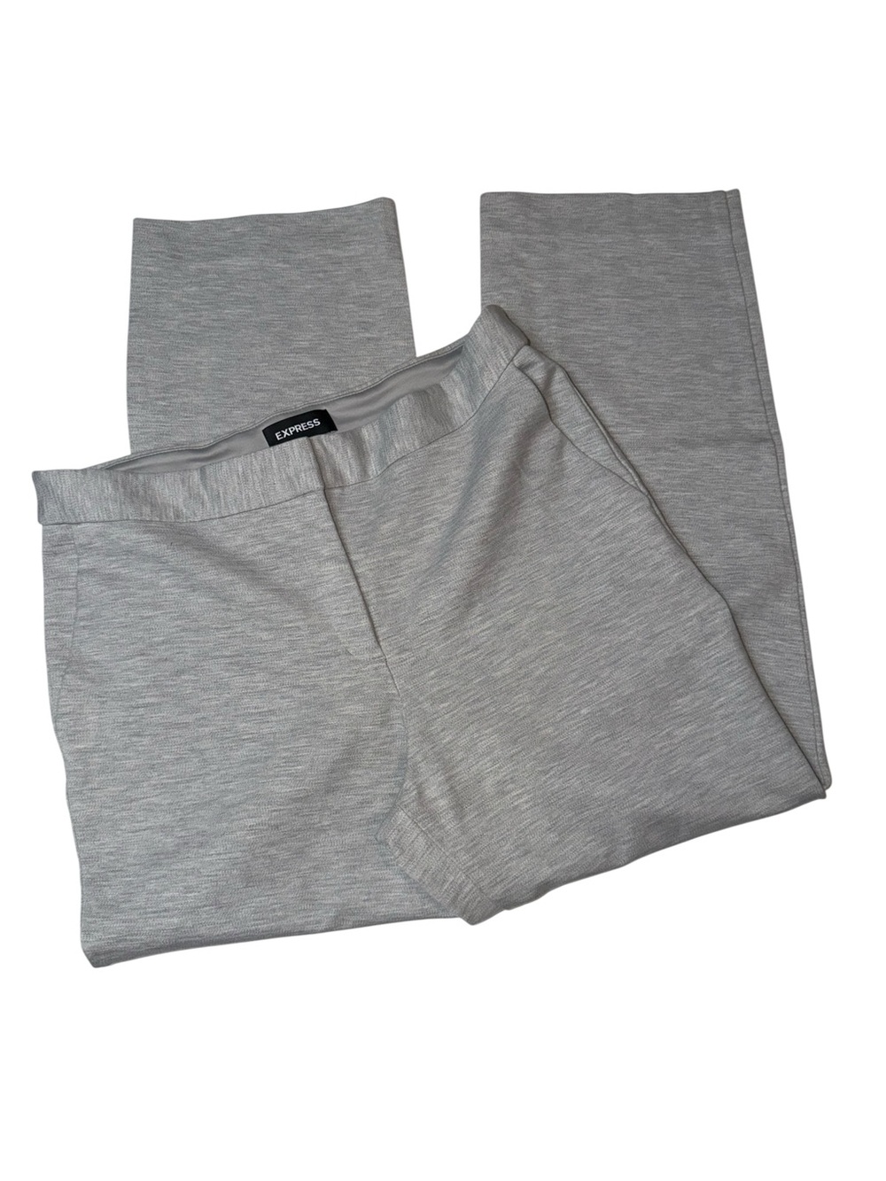 Express Light Gray Women's Cropped Ponte Pants